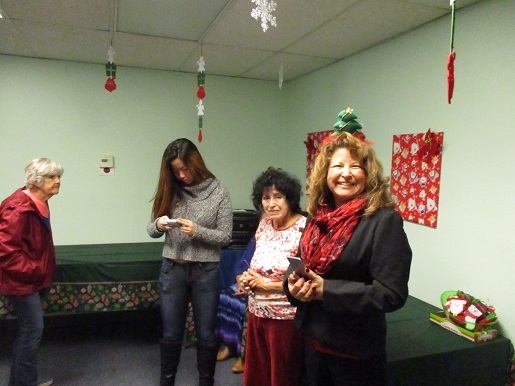 Robin and board members at the BSS Christmas party